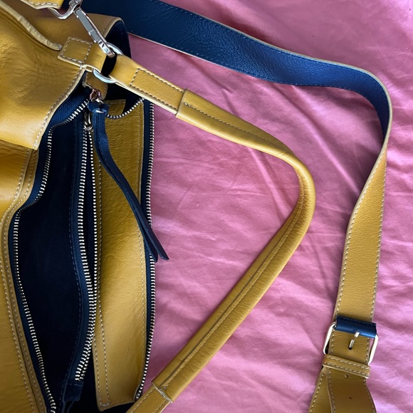 Butter-soft, very gently used, mustard yellow genuine leather tote. - Picture 6 of 14